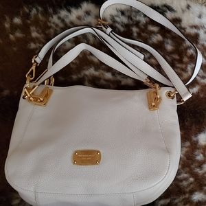 Michael Kors Brooke Medium White Shoulder Tote